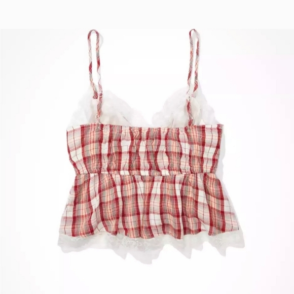 American Eagle Plaid Cropped Cami - Picture 4 of 9